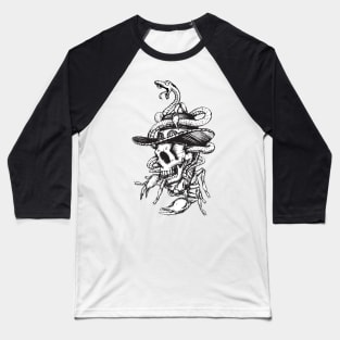 skull with snak scorpions Baseball T-Shirt